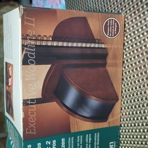 Executive wood line bookends